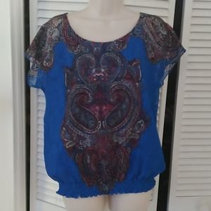 Multi color bohemian top